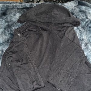 black hooded long sleeves